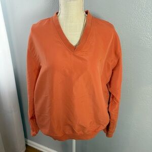 Palm Beach Golf Orange V-Neck Pullover windbreaker